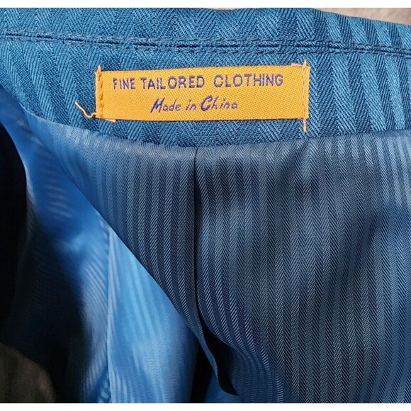 Ferera Teal Green 3 Piece Suit Mens Size 42L NEW Dapper Gentleman - Picture 15 of 16